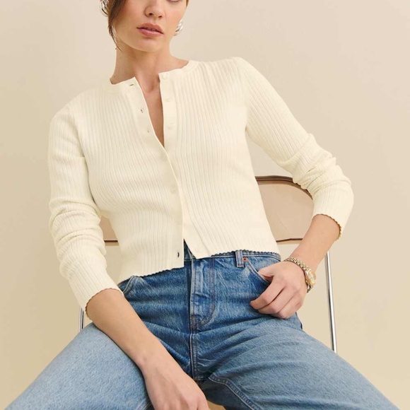 Sold Out Reformation Joanne Cotton Cardigan - Picture 1 of 6